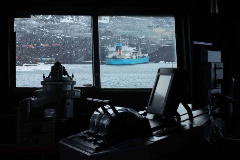 Photo of McMurdo Station supply vessel