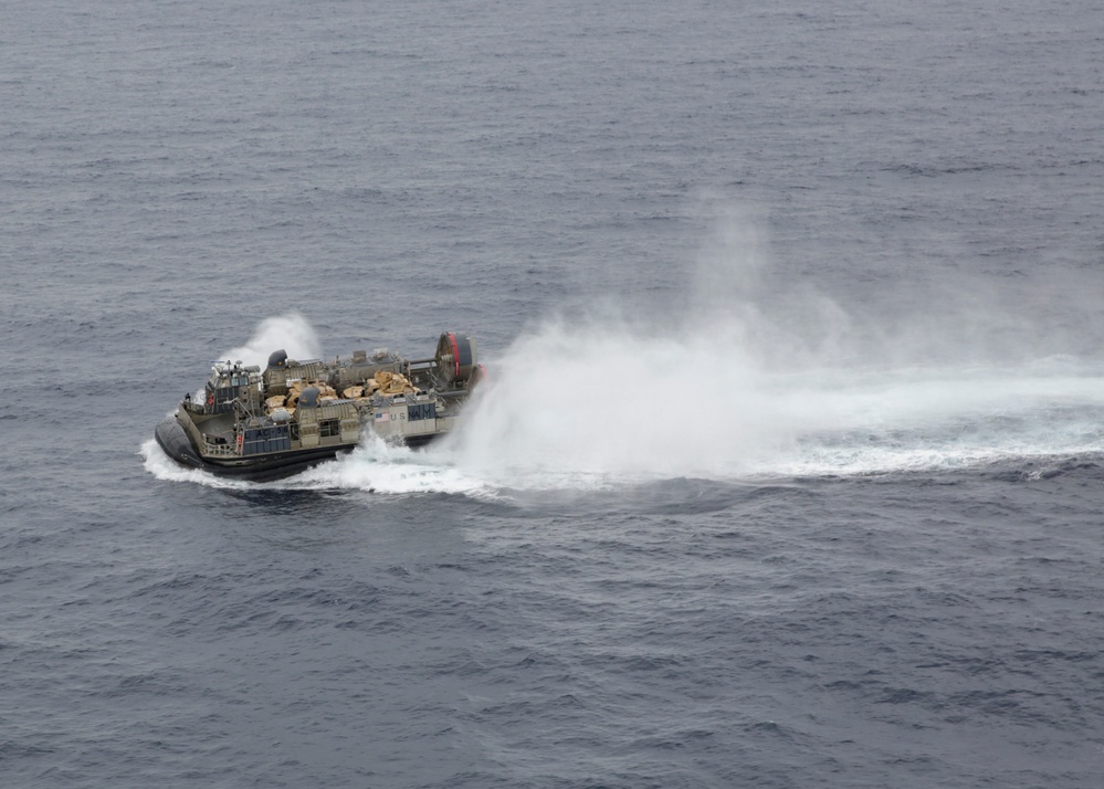 Abraham Lincoln sails in formation during exercise Noble Fusion