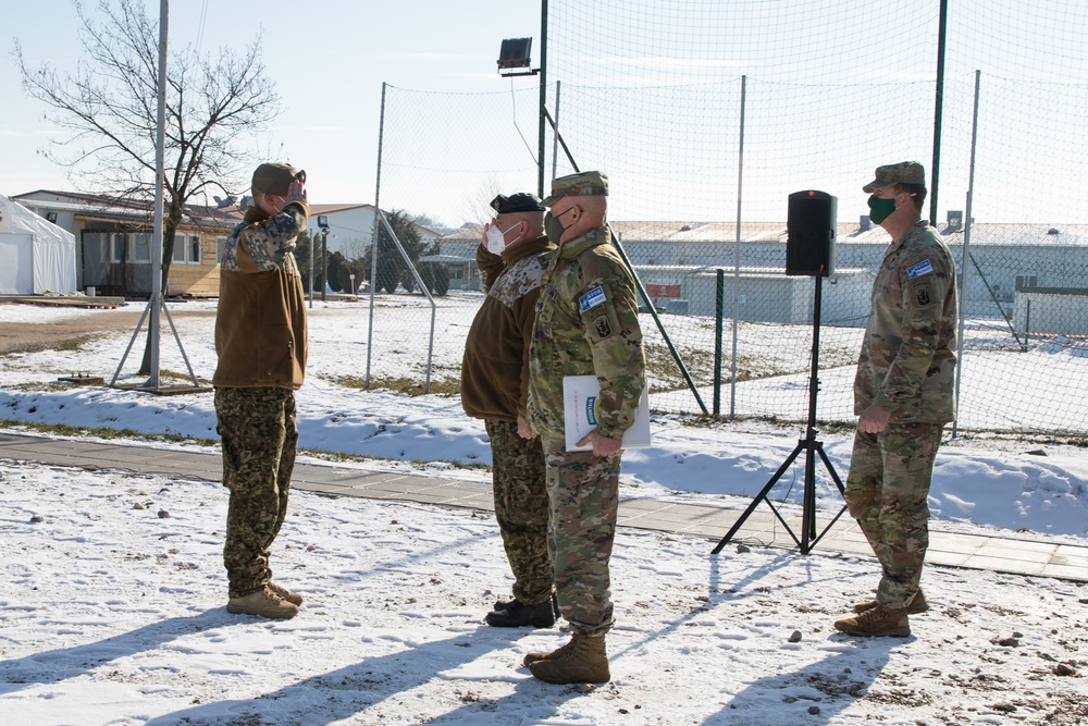 KFOR RC-E Latvian Contingent End of Tour Ceremony