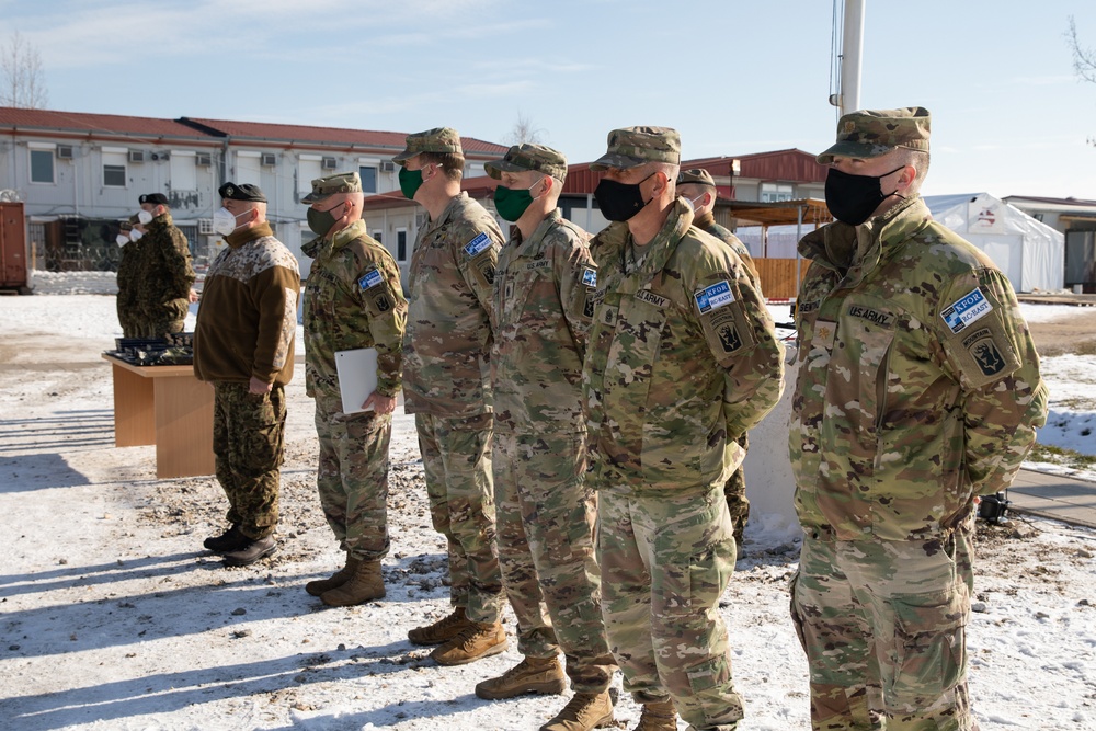 KFOR RC-E Latvian Contingent End of Tour Ceremony
