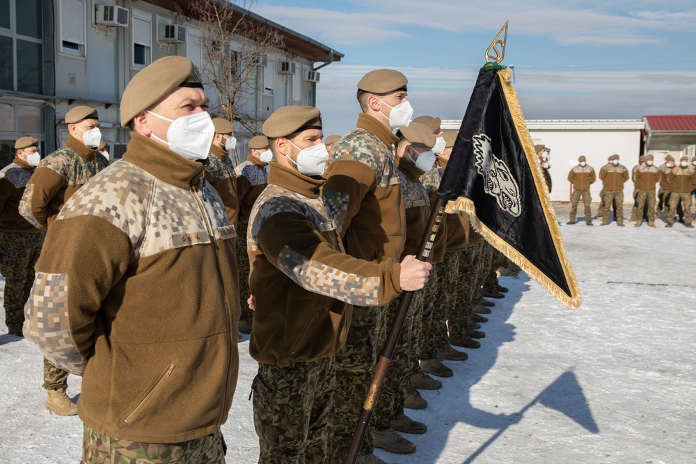 KFOR RC-E Latvian Contingent End of Tour Ceremony