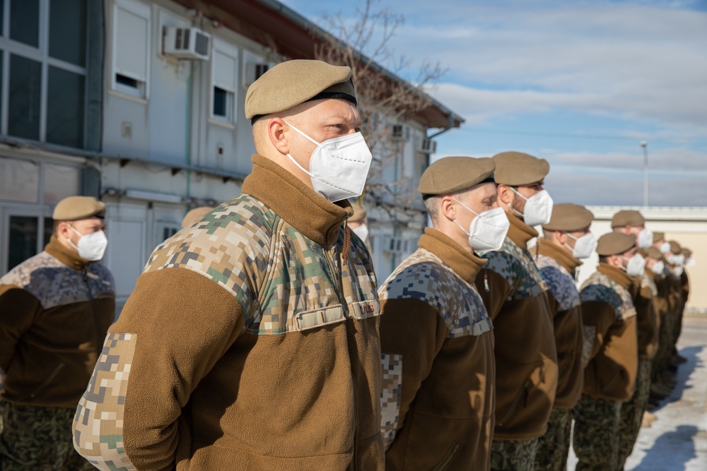 KFOR RC-E Latvian Contingent End of Tour Ceremony