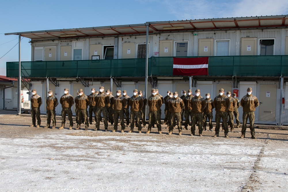 KFOR RC-E Latvian Contingent End of Tour Ceremony