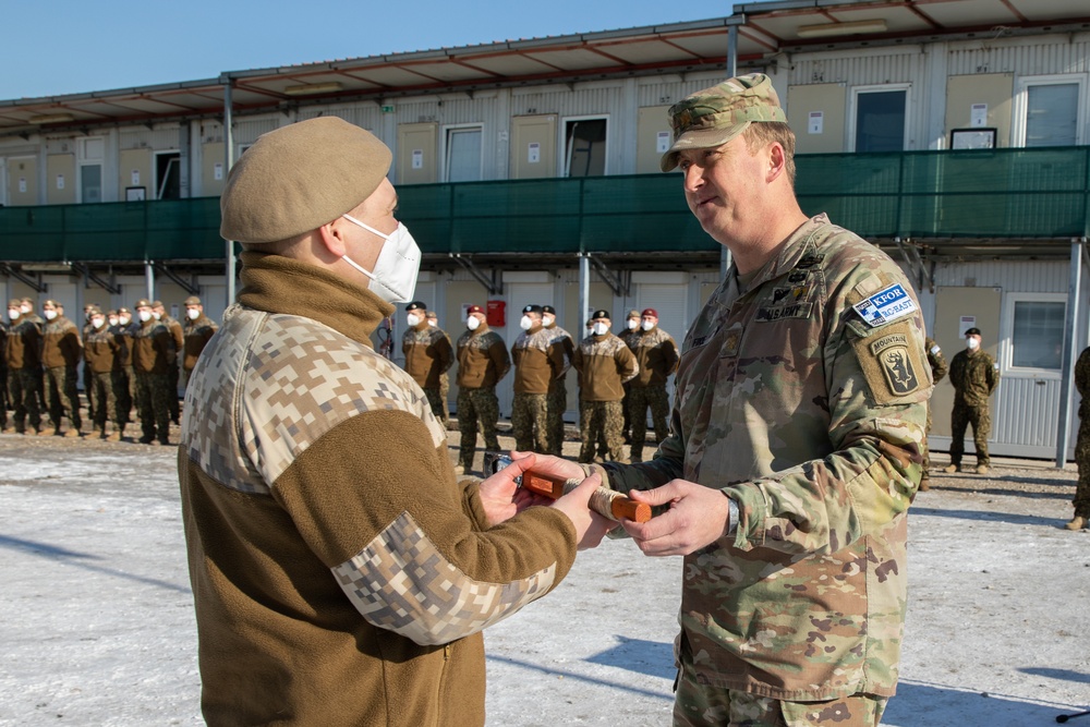 KFOR RC-E Latvian Contingent End of Tour Ceremony