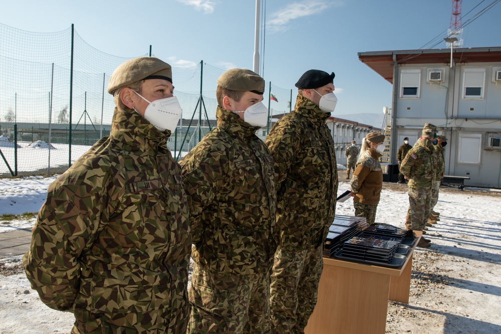 KFOR RC-E Latvian Contingent End of Tour Ceremony