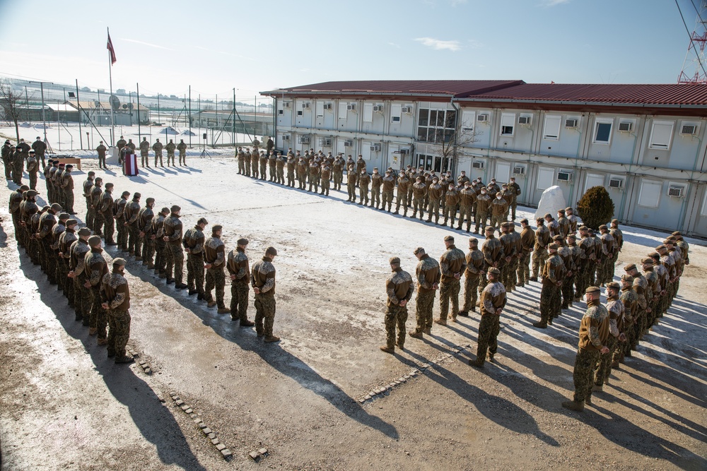 KFOR RC-E Latvian Contingent End of Tour Ceremony