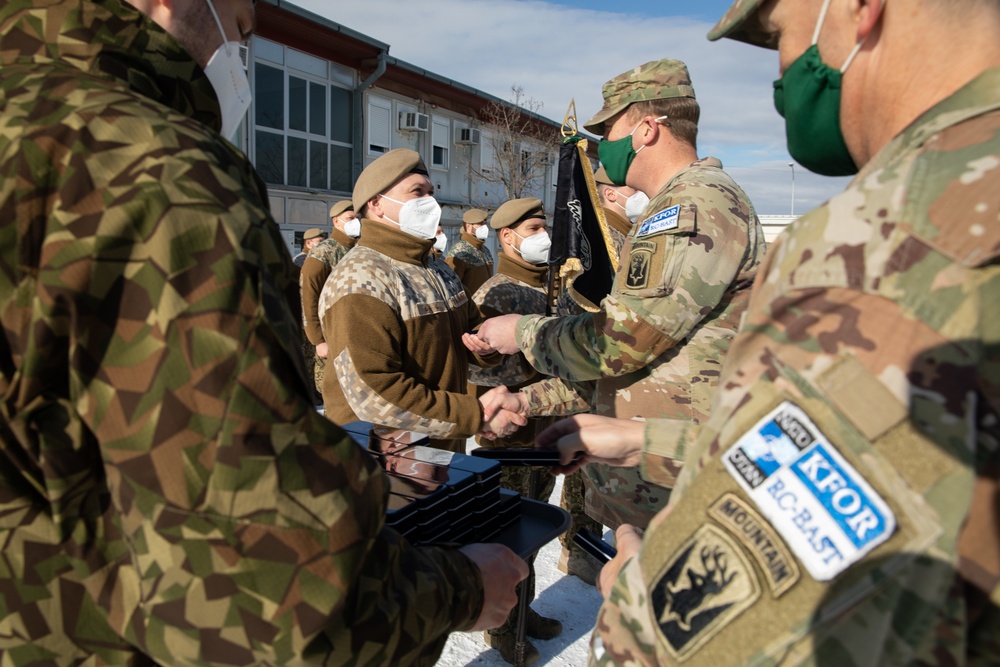 KFOR RC-E Latvian Contingent End of Tour Ceremony