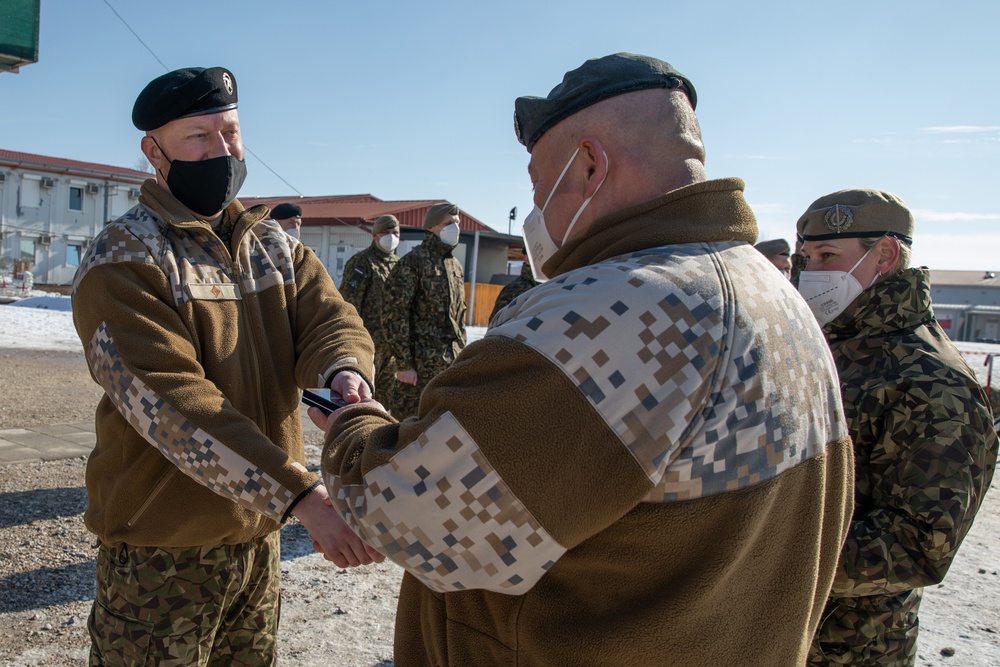 KFOR RC-E Latvian Contingent End of Tour Ceremony
