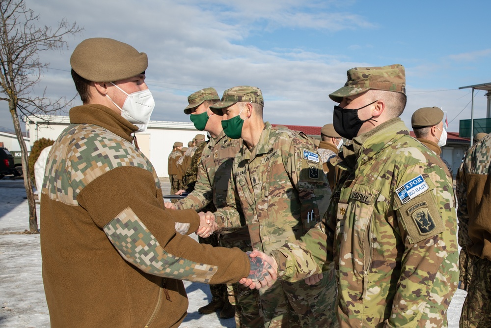 KFOR RC-E Latvian Contingent End of Tour Ceremony