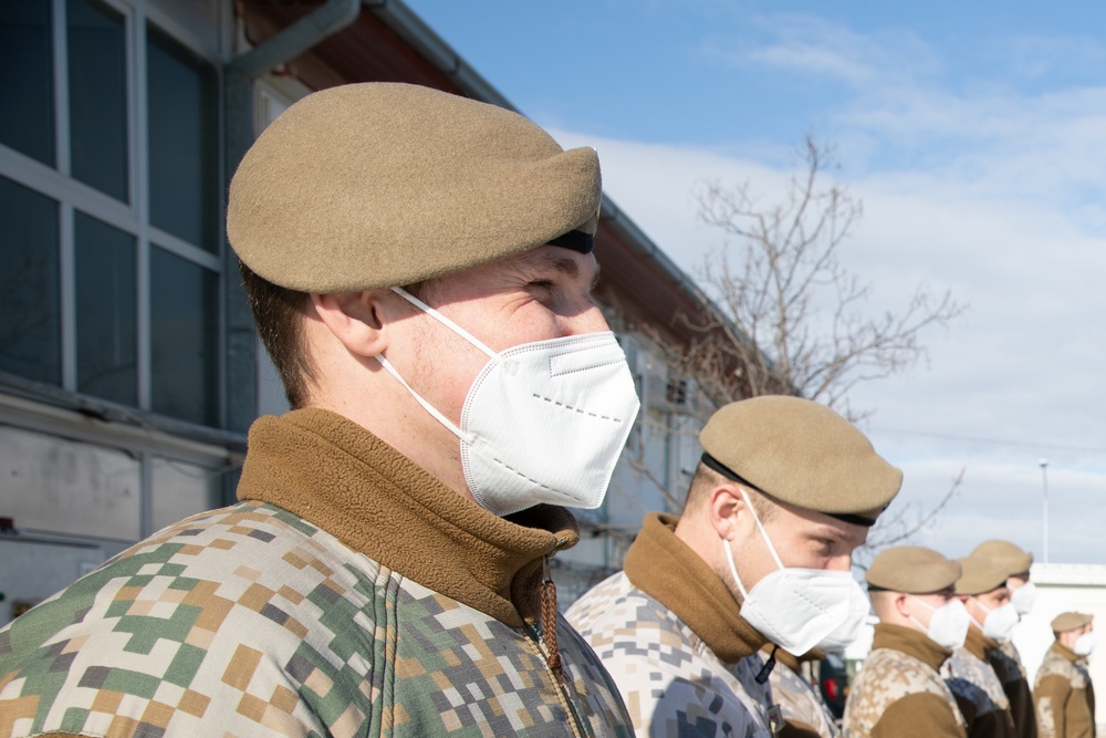 KFOR RC-E Latvian Contingent End of Tour Ceremony