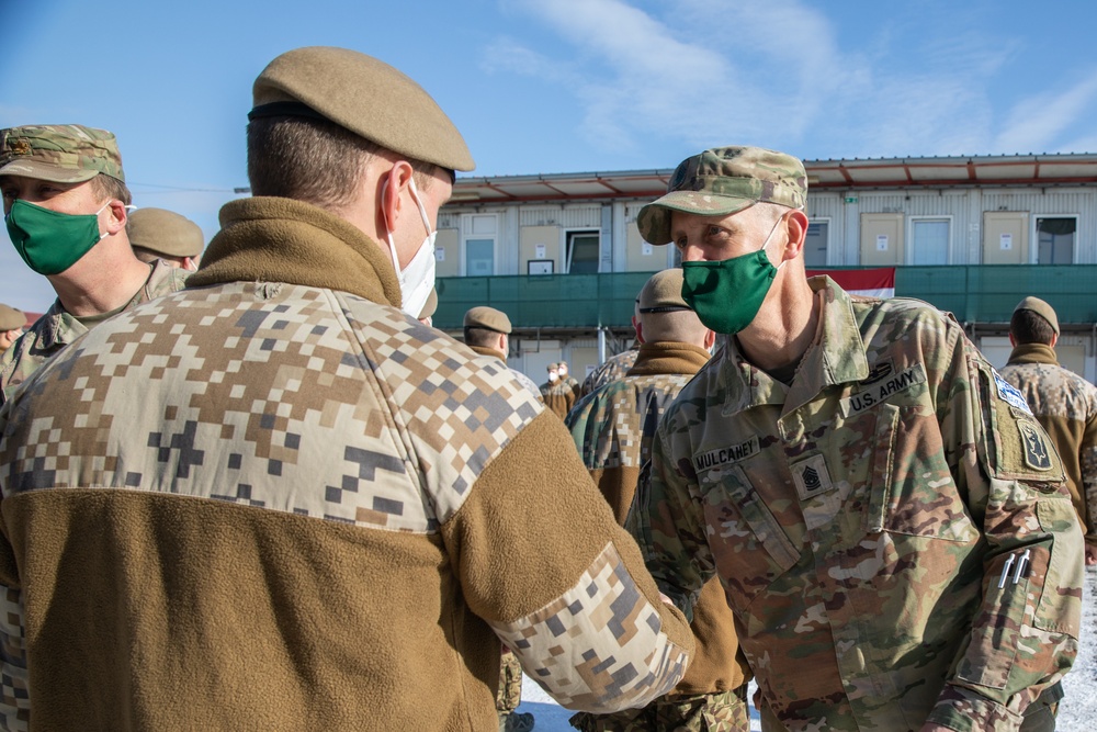 KFOR RC-E Latvian Contingent End of Tour Ceremony