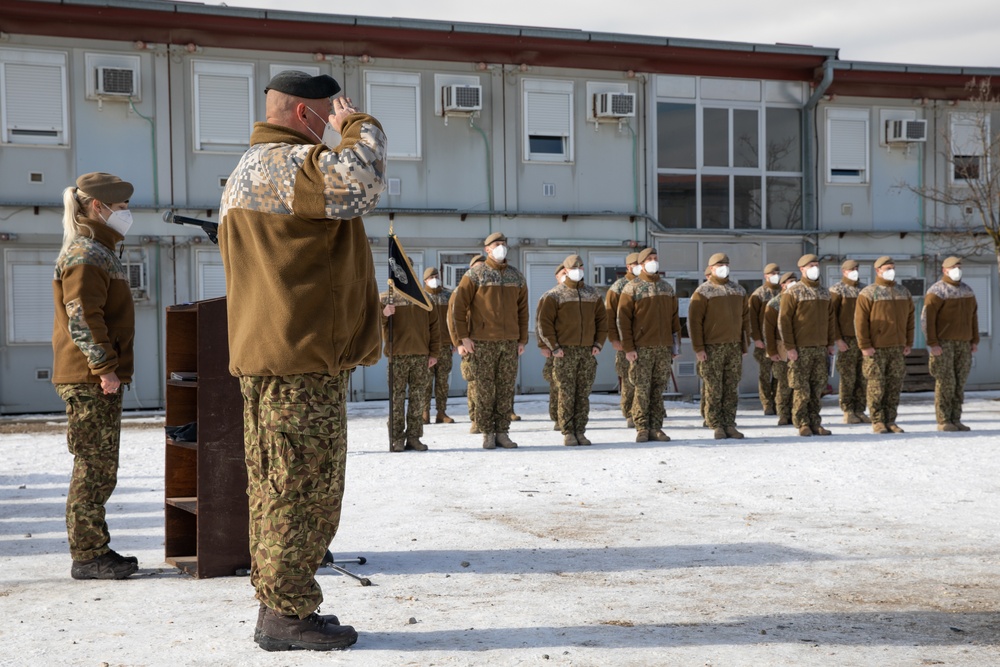 KFOR RC-E Latvian Contingent End of Tour Ceremony