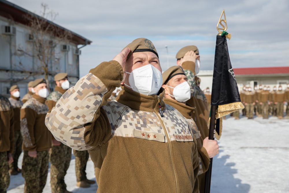 KFOR RC-E Latvian Contingent End of Tour Ceremony
