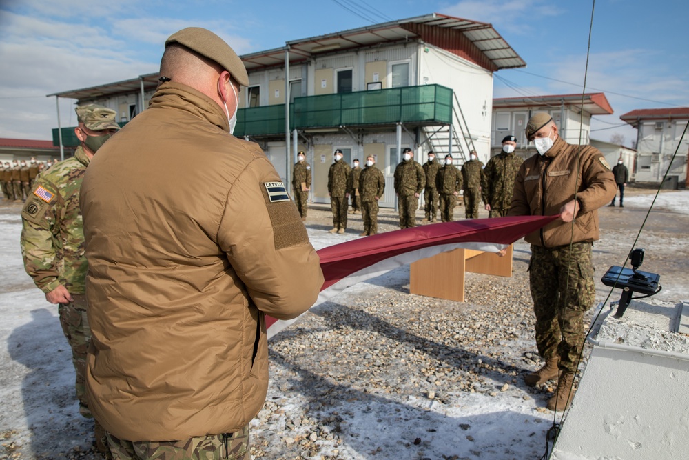 KFOR RC-E Latvian Contingent End of Tour Ceremony