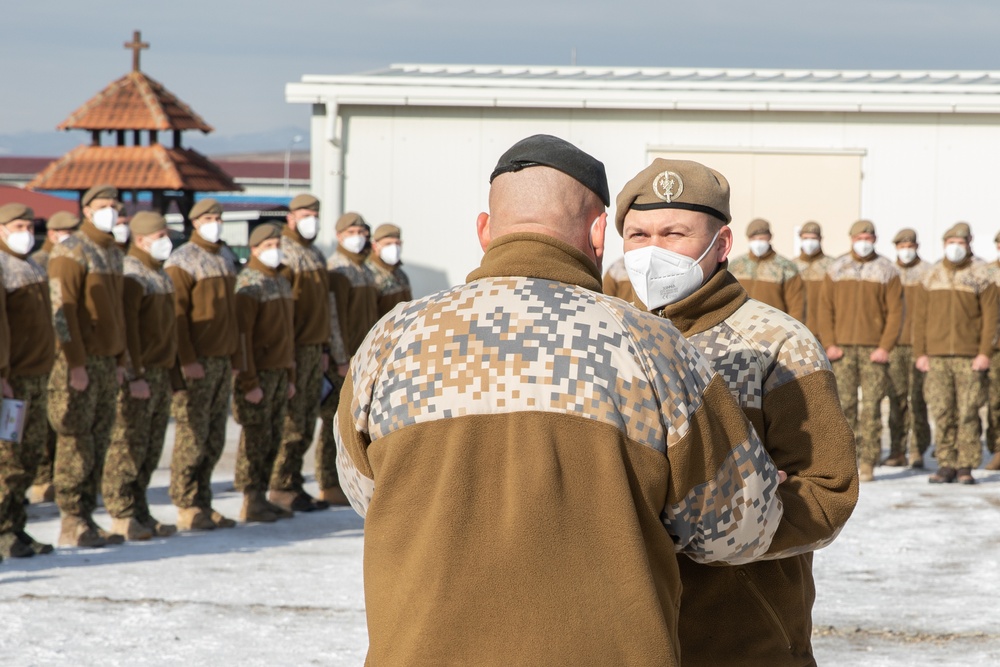 KFOR RC-E Latvian Contingent End of Tour Ceremony