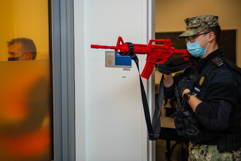 Navy Security Forces Conducts Active Shooter Drill at USNA