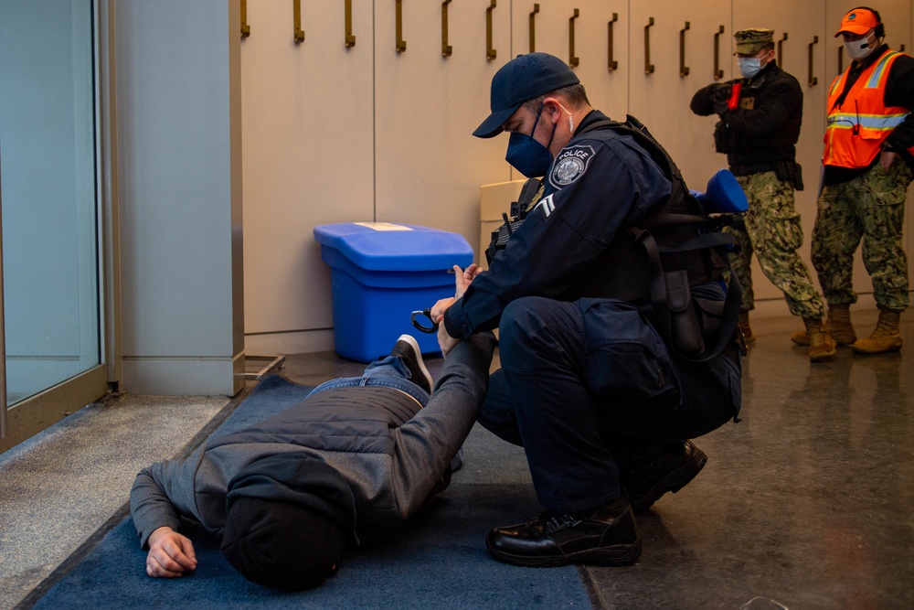 Navy Security Forces Conducts Active Shooter Drill at USNA