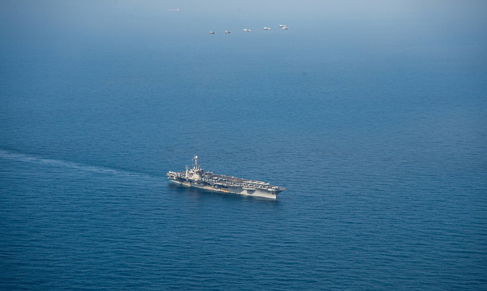 The Harry S. Truman Carrier Strike Group is on a scheduled deployment in the U.S. Sixth Fleet area of operations in support of naval operations to maintain maritime stability and security.