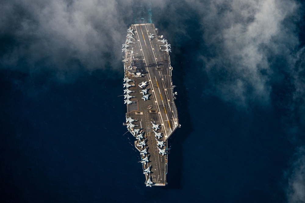 The Harry S. Truman Carrier Strike Group is on a scheduled deployment in the U.S. Sixth Fleet area of operations in support of naval operations to maintain maritime stability and security.