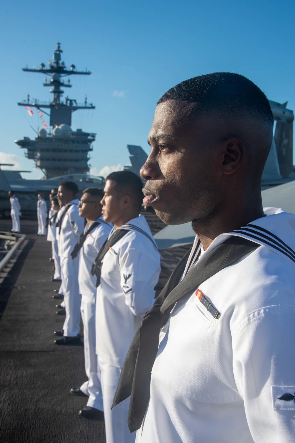 DVIDS - Images - USS Carl Vinson (CVN 70) Sailors Conduct A Manning The ...
