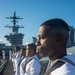 USS Carl Vinson (CVN 70) Sailors Conduct A Manning The Rails Ceremony