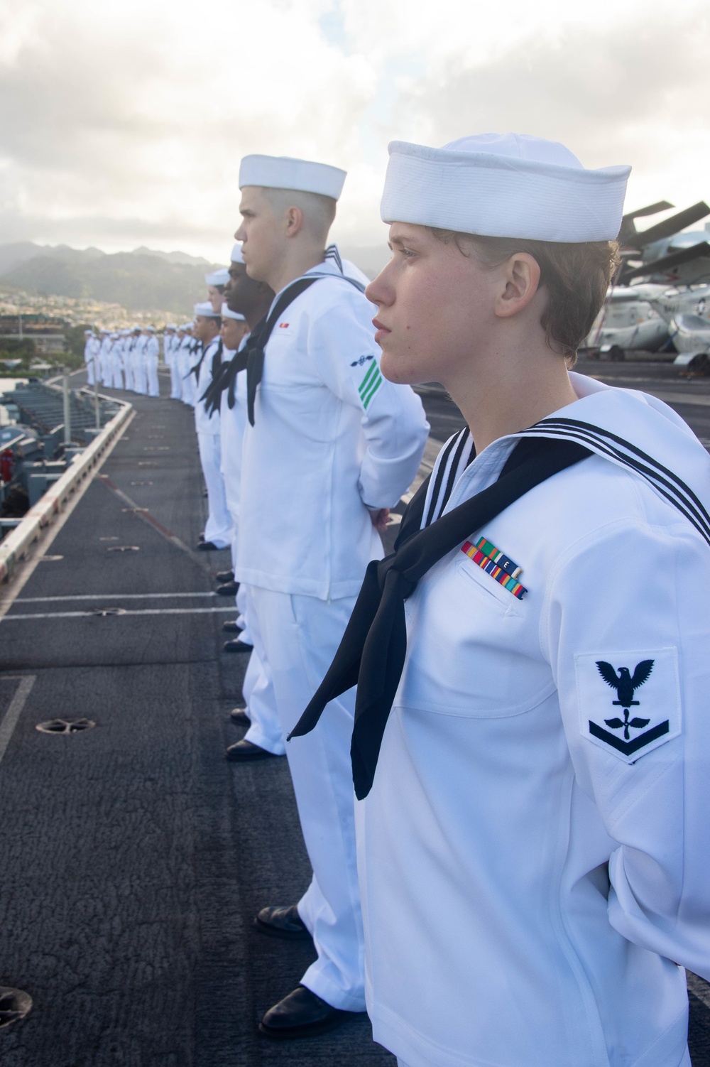 DVIDS - Images - USS Carl Vinson (CVN 70) Sailors Conduct A Manning The ...