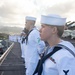 USS Carl Vinson (CVN 70) Sailors Conduct A Manning The Rails Ceremony