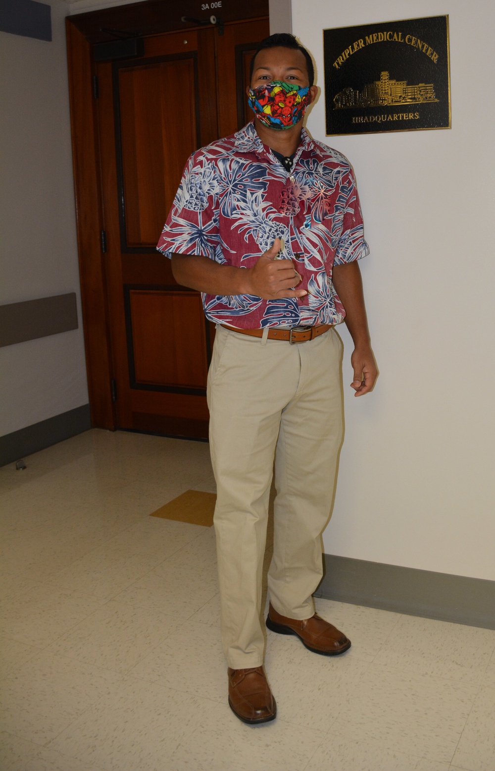 Capt. McHuy McCoy celebrates National Wear Red Day