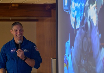 NASA Astronaut Hopkins visits Peterson and Schriever