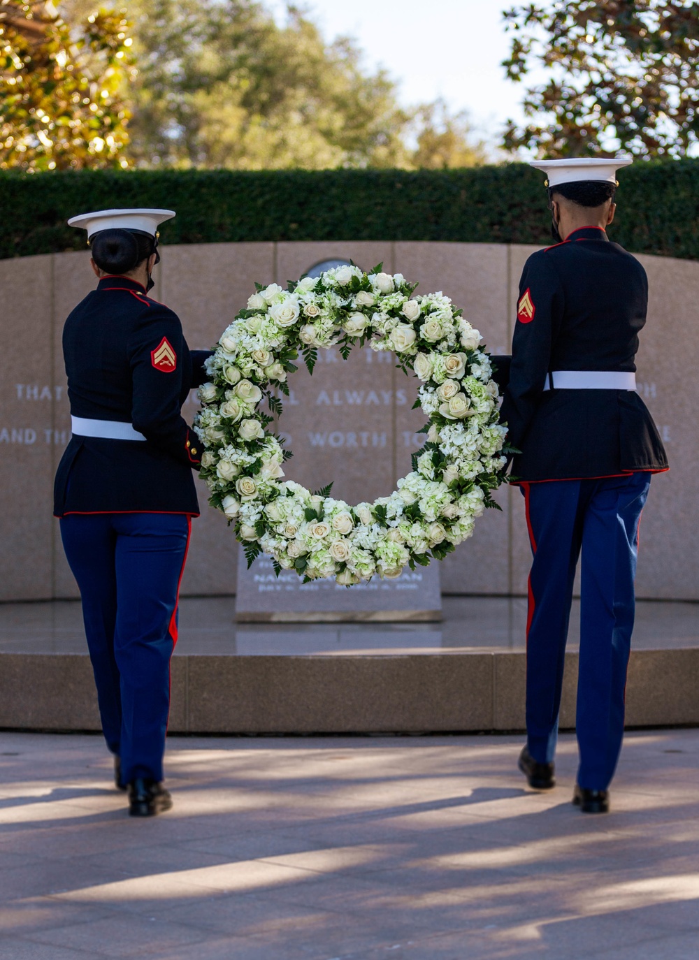 Marines participate in Reagan wreath-laying ceremony