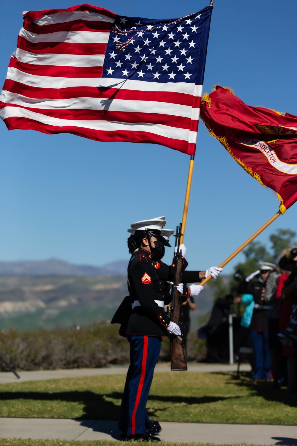 Marines participate in Reagan wreath-laying ceremony