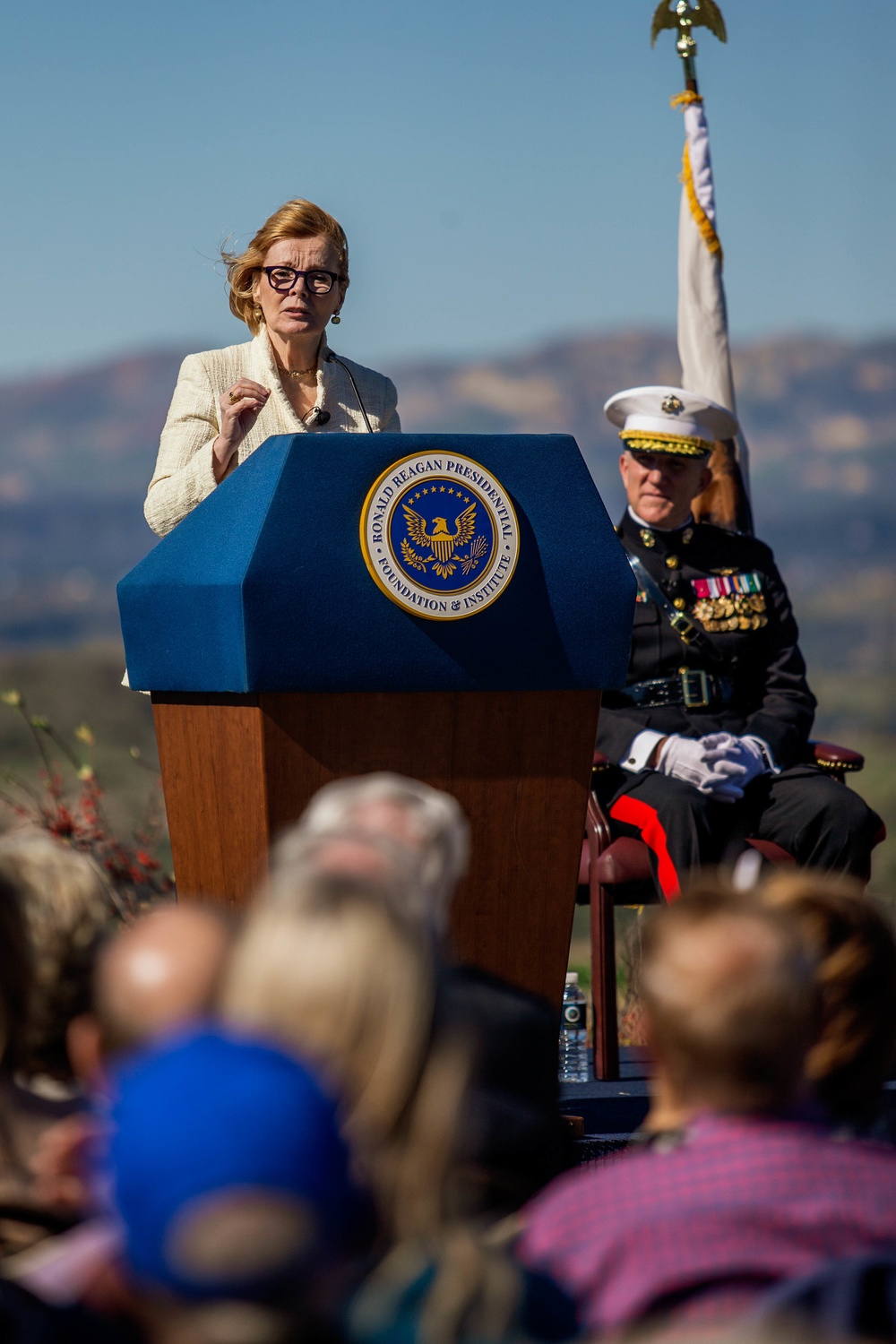 Marines participate in Reagan wreath-laying ceremony