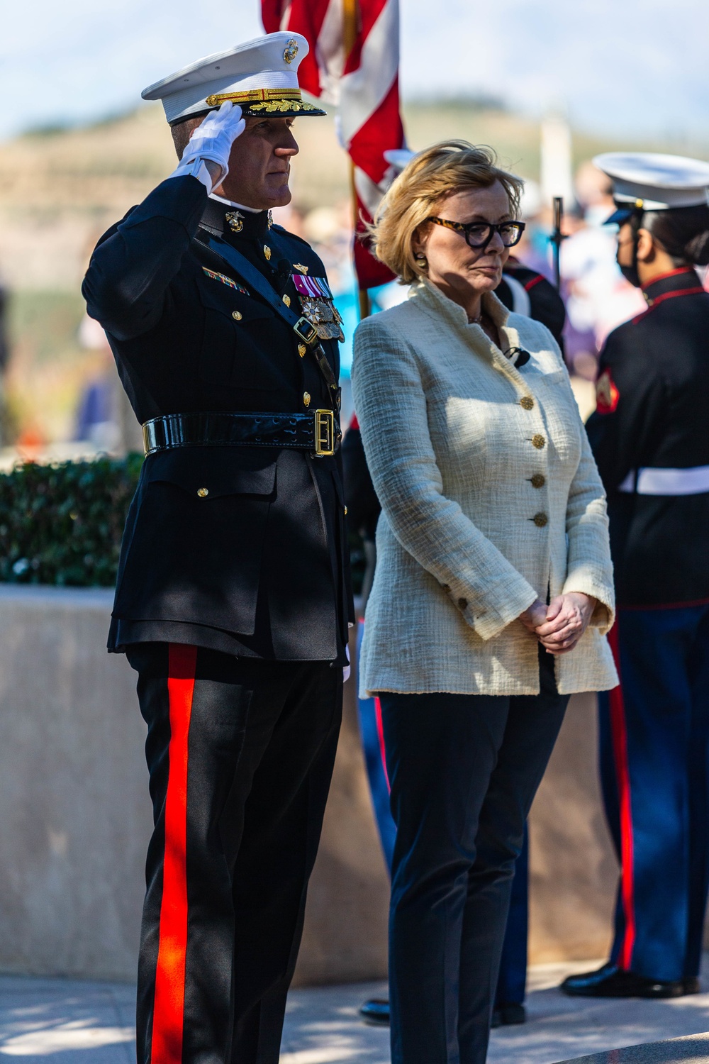 Marines participate in Reagan wreath-laying ceremony