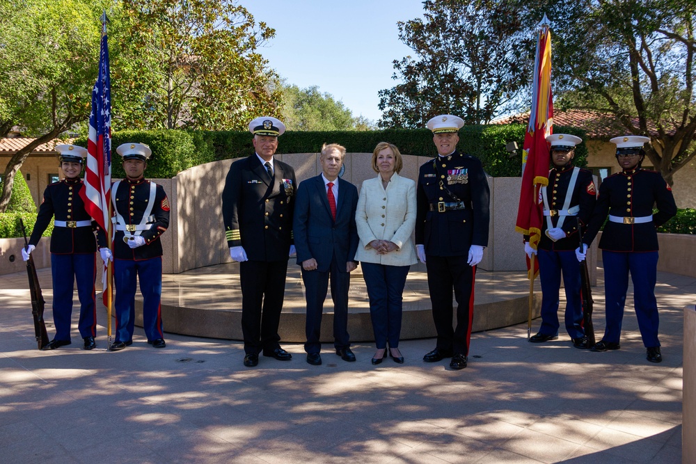 Marines participate in Reagan wreath-laying ceremony