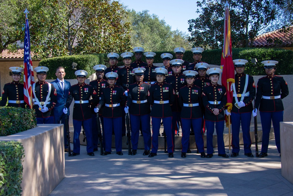 Marines participate in Reagan wreath-laying ceremony