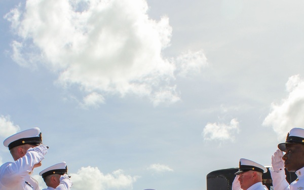 USS Key West Holds Change-of-Command Ceremony