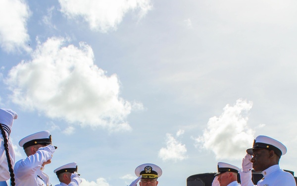 USS Key West Holds Change-of-Command Ceremony