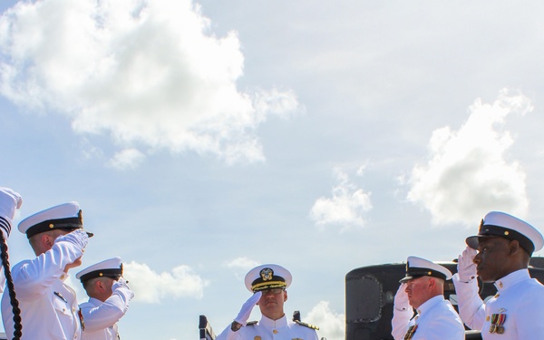 USS Key West Holds Change-of-Command Ceremony