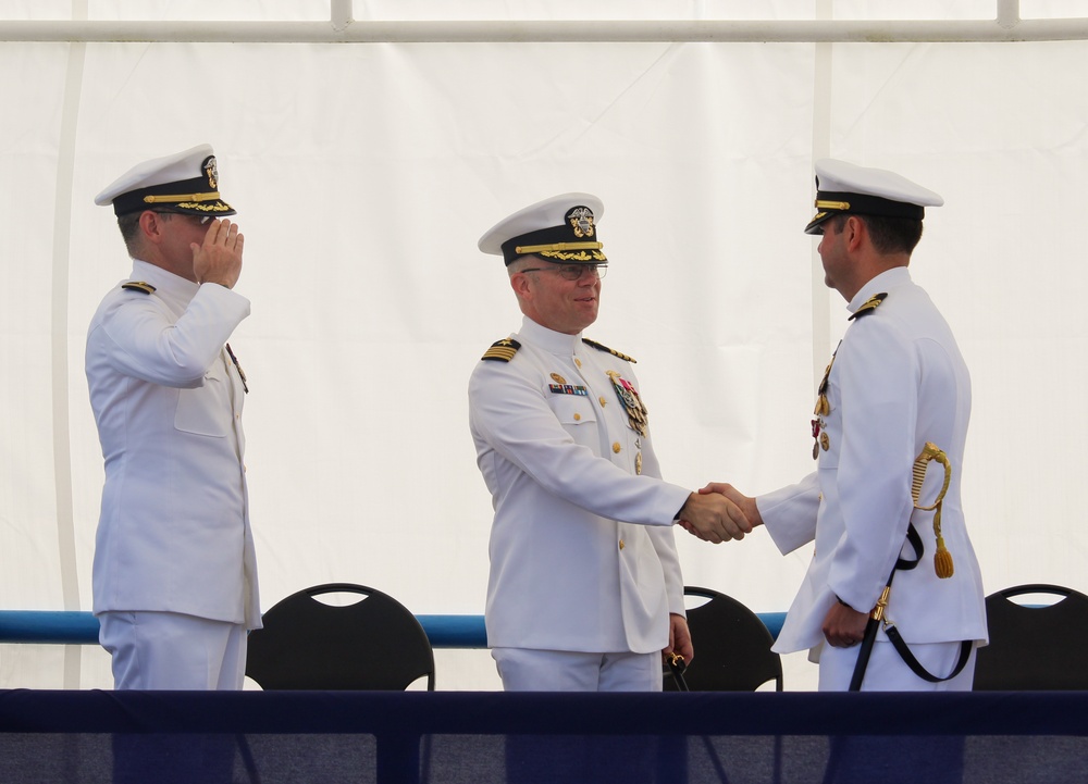 USS Key West Holds Change-of-Command Ceremony