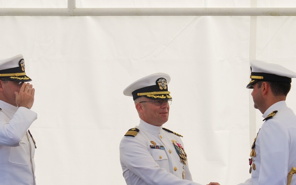 USS Key West Holds Change-of-Command Ceremony