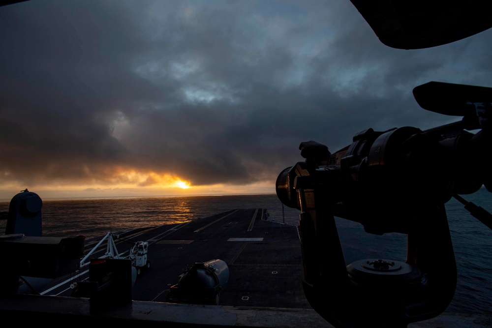 USS Nimitz Transits Strait Of Juan De Fuca