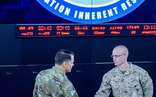 Operation Inherent Resolve commanding general holds town hall for Coalition