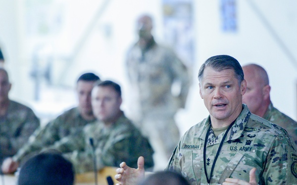 Operation Inherent Resolve commanding general holds town hall for Coalition