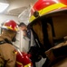 Spruance conducts firefighting drill