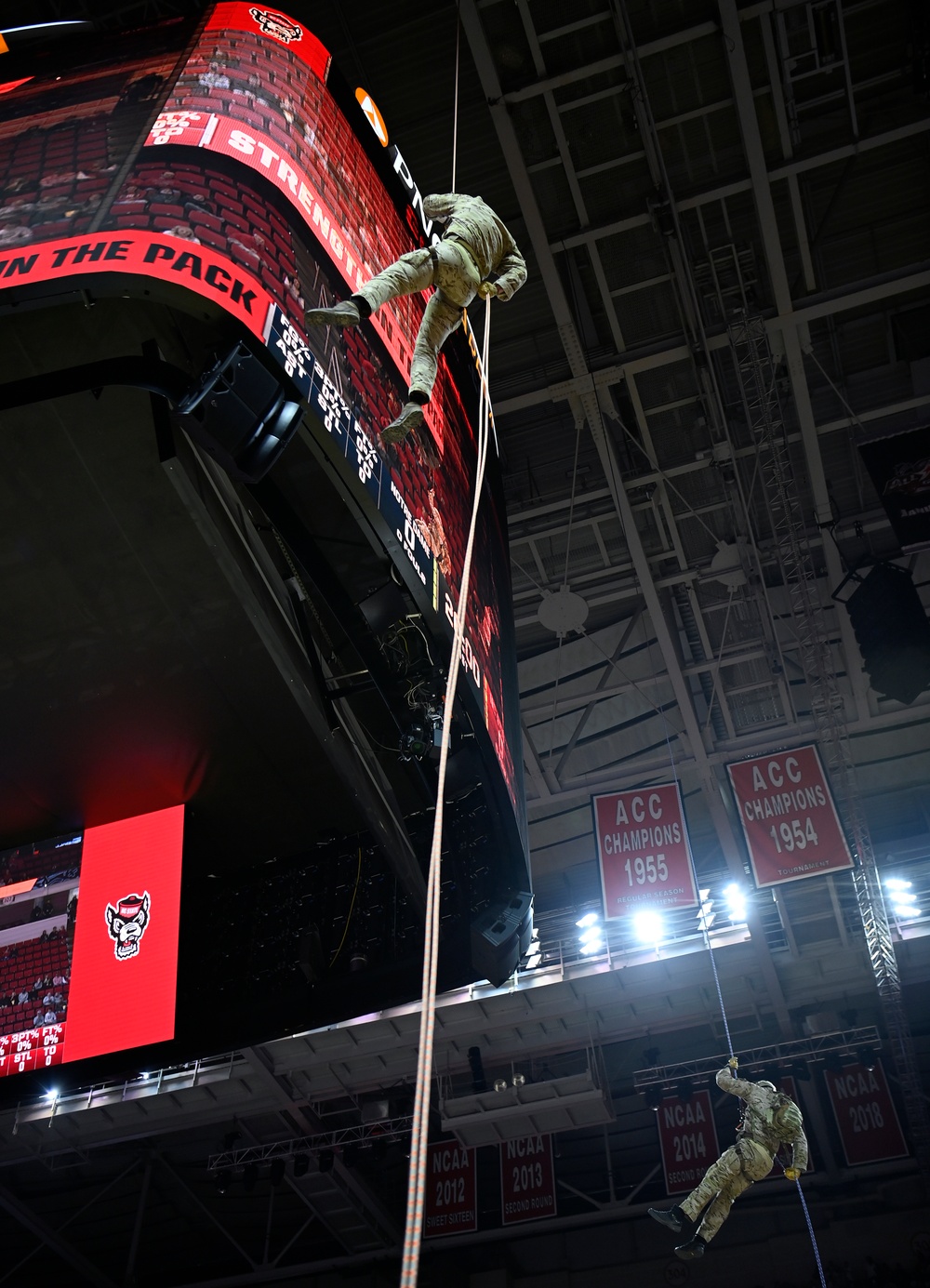 Green Berets Deliver Game Ball at NC State Game