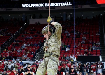 Green Berets Deliver Game Ball at NC State Game