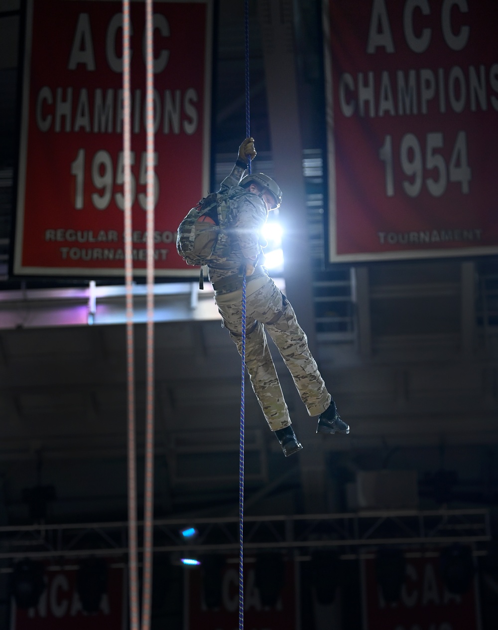 Green Berets Deliver Game Ball at NC State Game