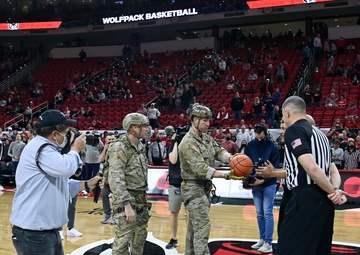 Green Berets Deliver Game Ball at NC State Game