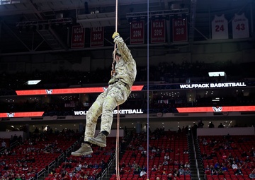 Green Berets Deliver Game Ball at NC State Game