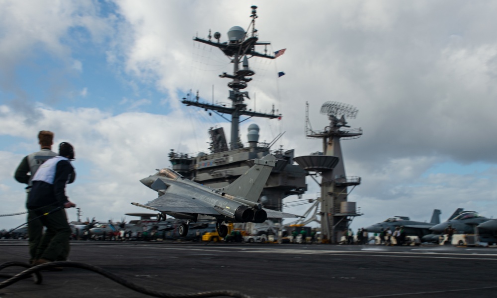 The Harry S. Truman Carrier Strike Group is on a scheduled deployment in the U.S. Sixth Fleet area of operations in support of naval operations to maintain maritime stability and security.